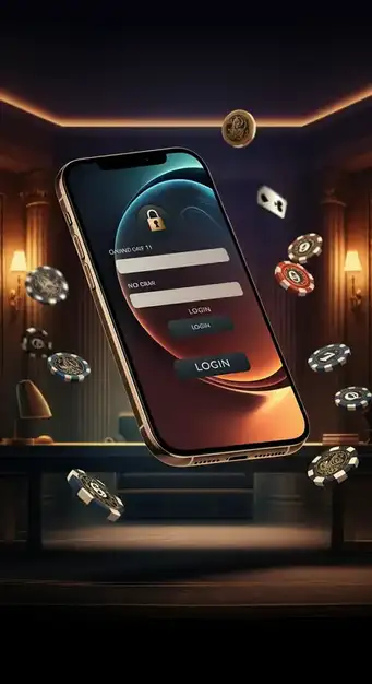 Interface de connexion sécurisée à Olympe Casino affichant les champs d'email et de mot de passe avec un cadenas de protection SSL.