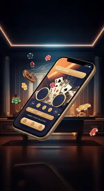 Interface mobile Olympe Casino présentant une machine à sous comme Gates of Olympus et l'icône PWA sur un smartphone.
